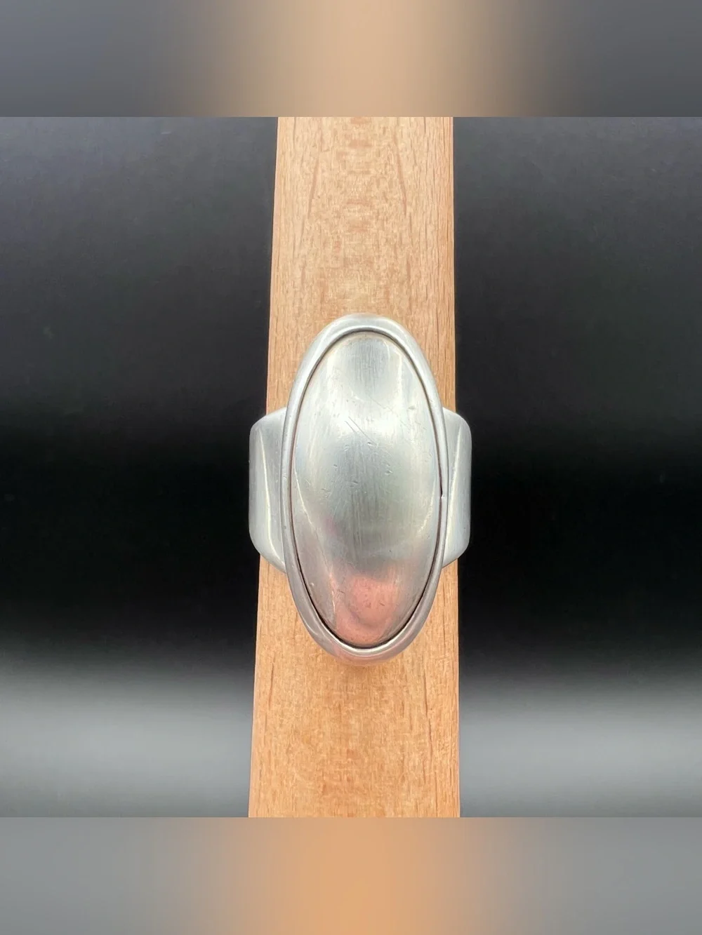 Sterling Silver Vintage Mexico Modernist Dome Ring